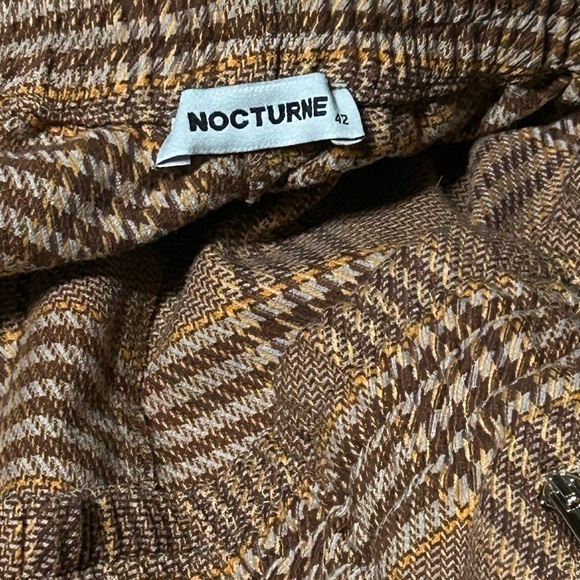 Nocturne Plaid Pull On Trouser Pant Relax High Rise Preppy Skate Rave Women 42 - Picture 6 of 8